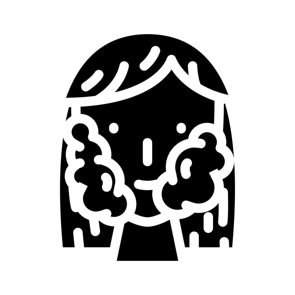 cream face treatment glyph icon vector illustration