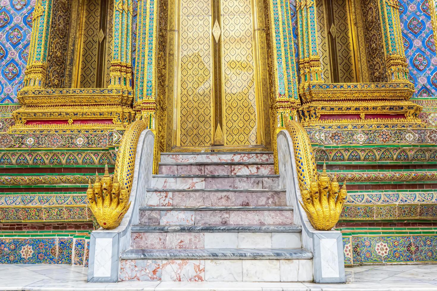 One landmark of Wat Phra Kaew in Bangkok, Thailand. A place everyone in every religion can be viewed. photo