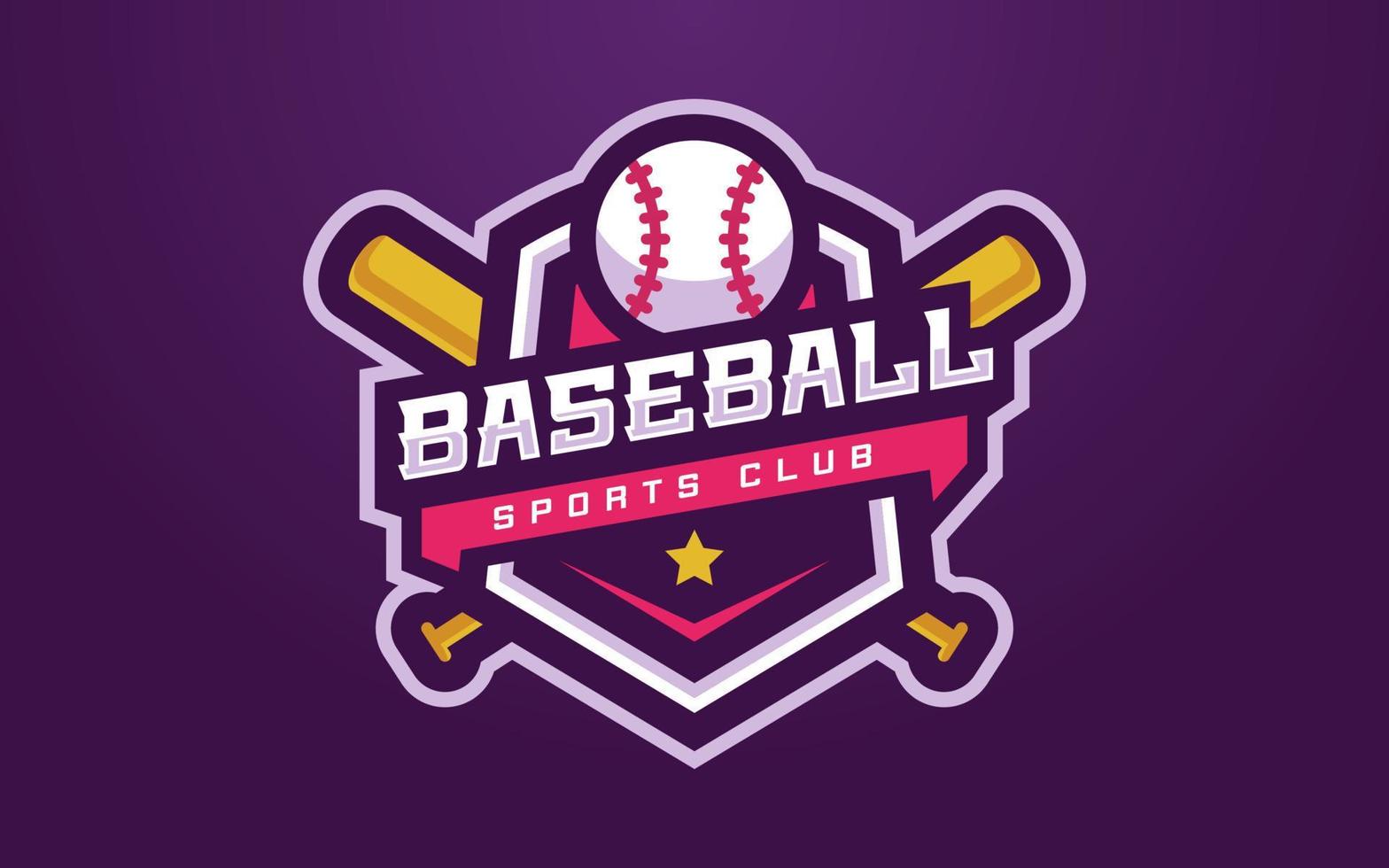 Baseball Club Logo for Sports Team and Tournament vector