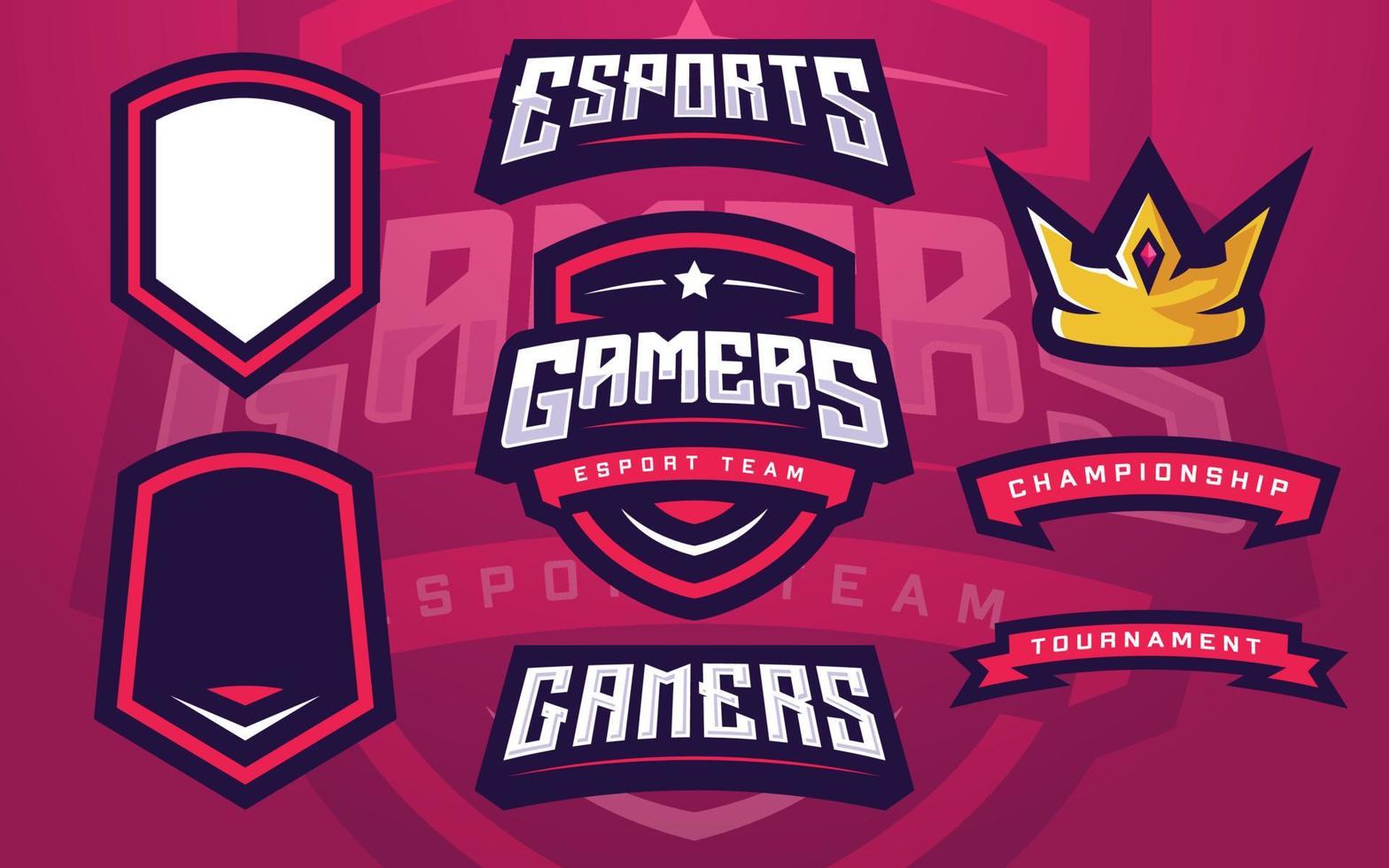 Modelo de logotipo de jogo do mascote roxo cobra para esports