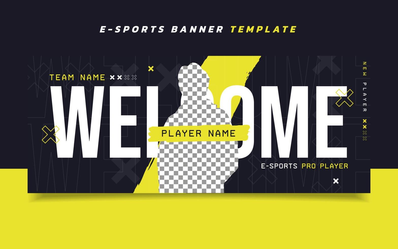 New Player Esports Gaming Banner Template for Social Media vector