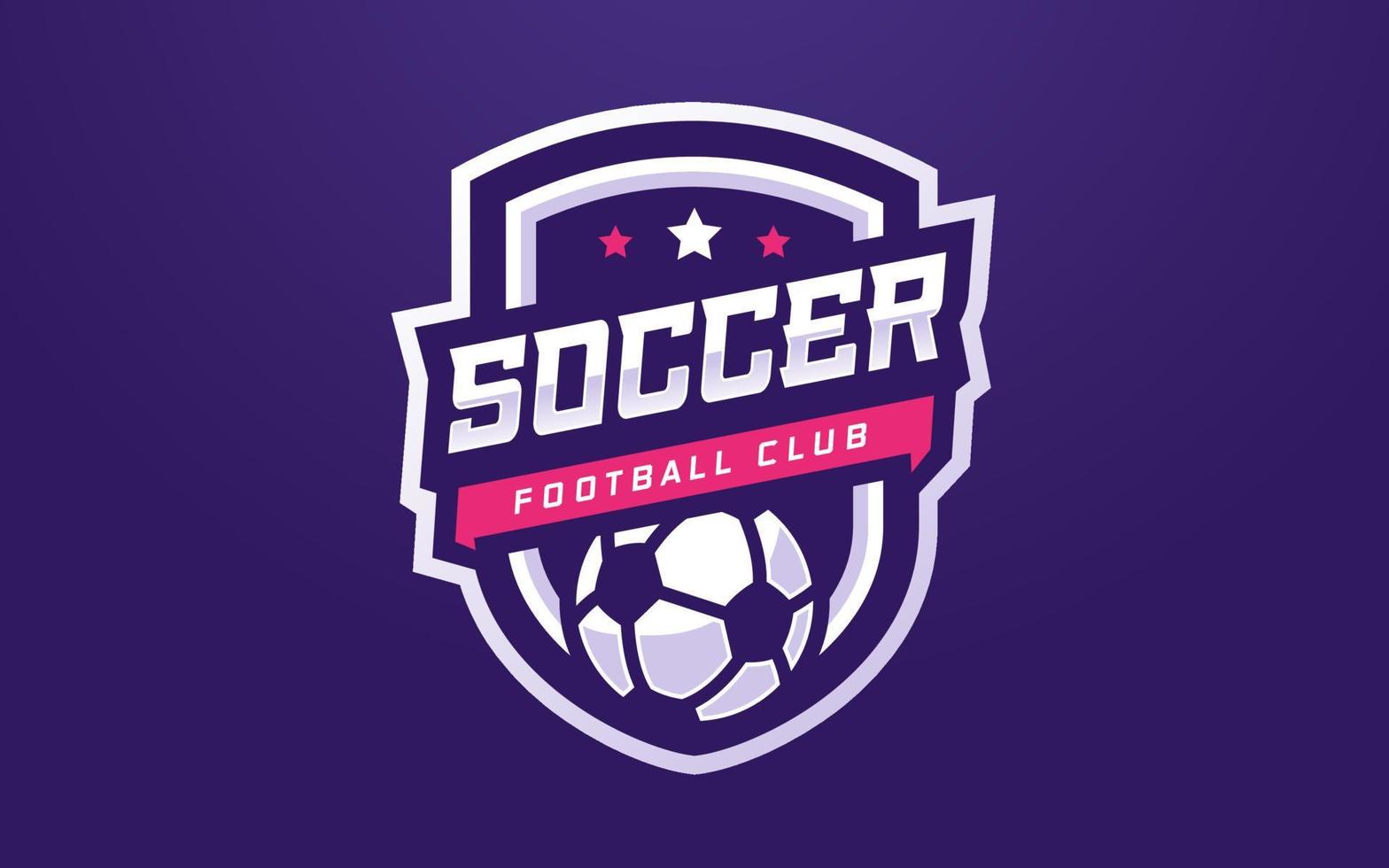 plantilla de logotipo de club de fútbol para equipo deportivo y torneo vector