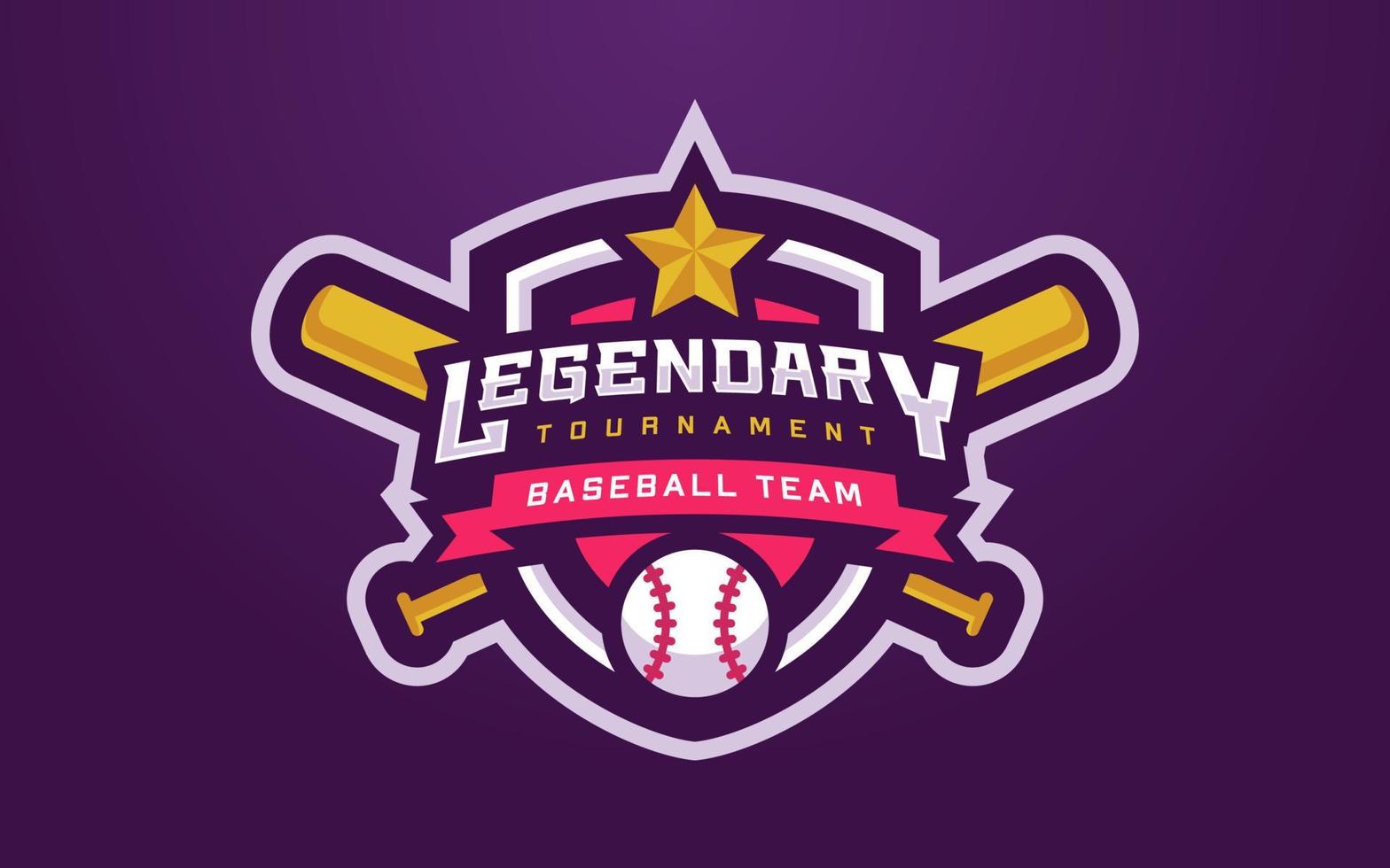Baseball Club Logo for Sports Team and Tournament vector