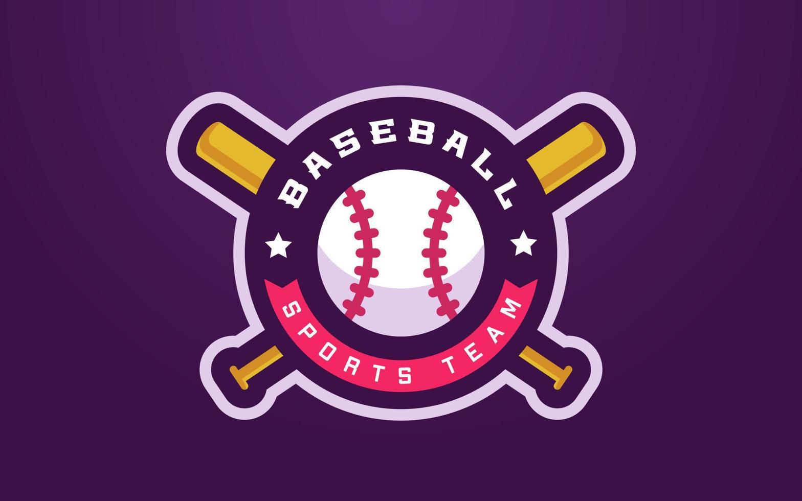 logotipo del club de béisbol para equipos deportivos y torneos vector