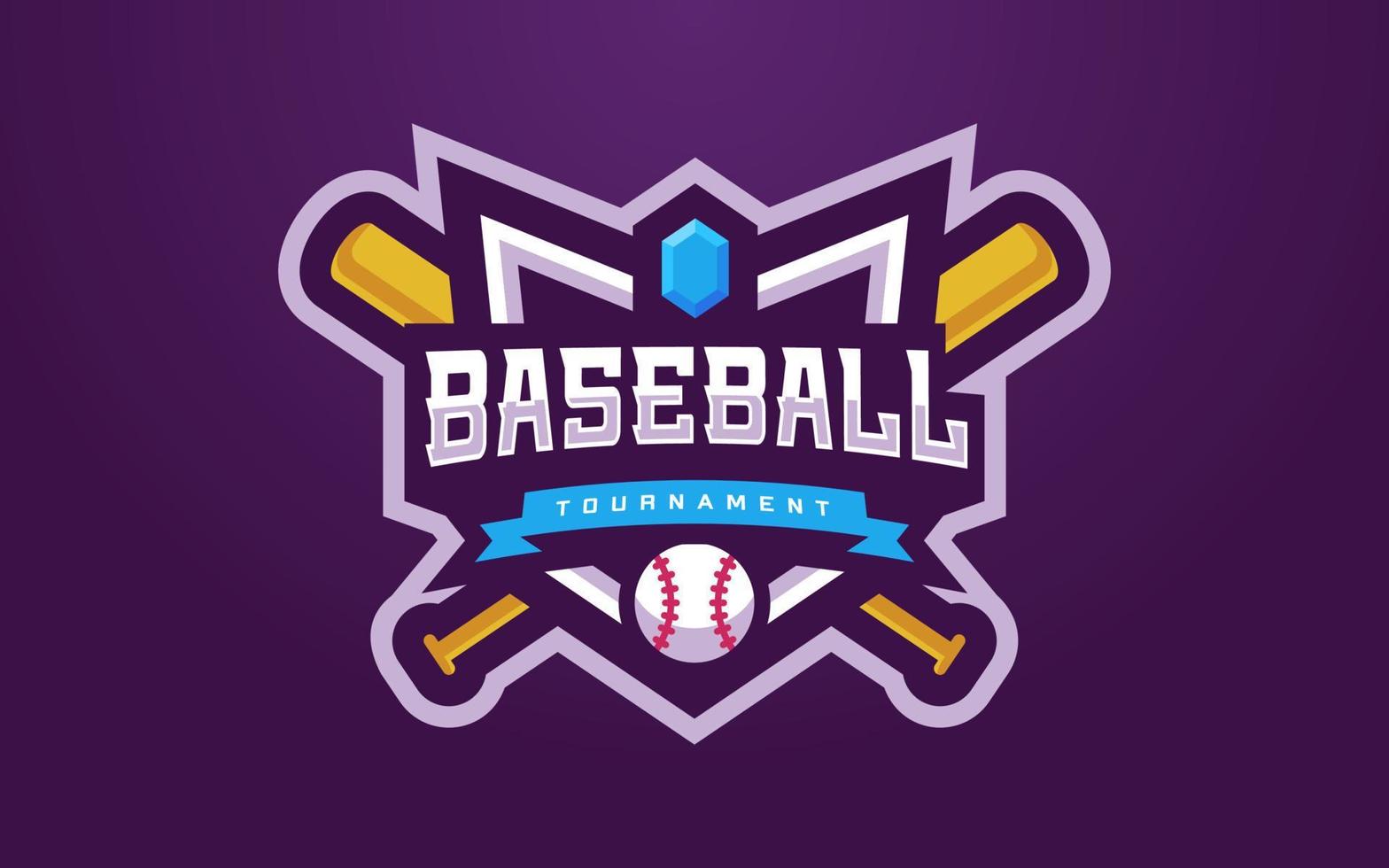 logotipo del club de béisbol para equipos deportivos y torneos vector