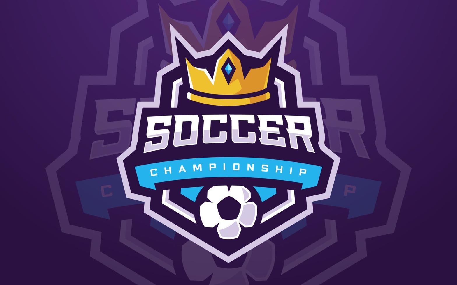 Professional Soccer Club Logo Template with Crown for Sports Team and - Pro Sports Team With A Crown In Its Logo