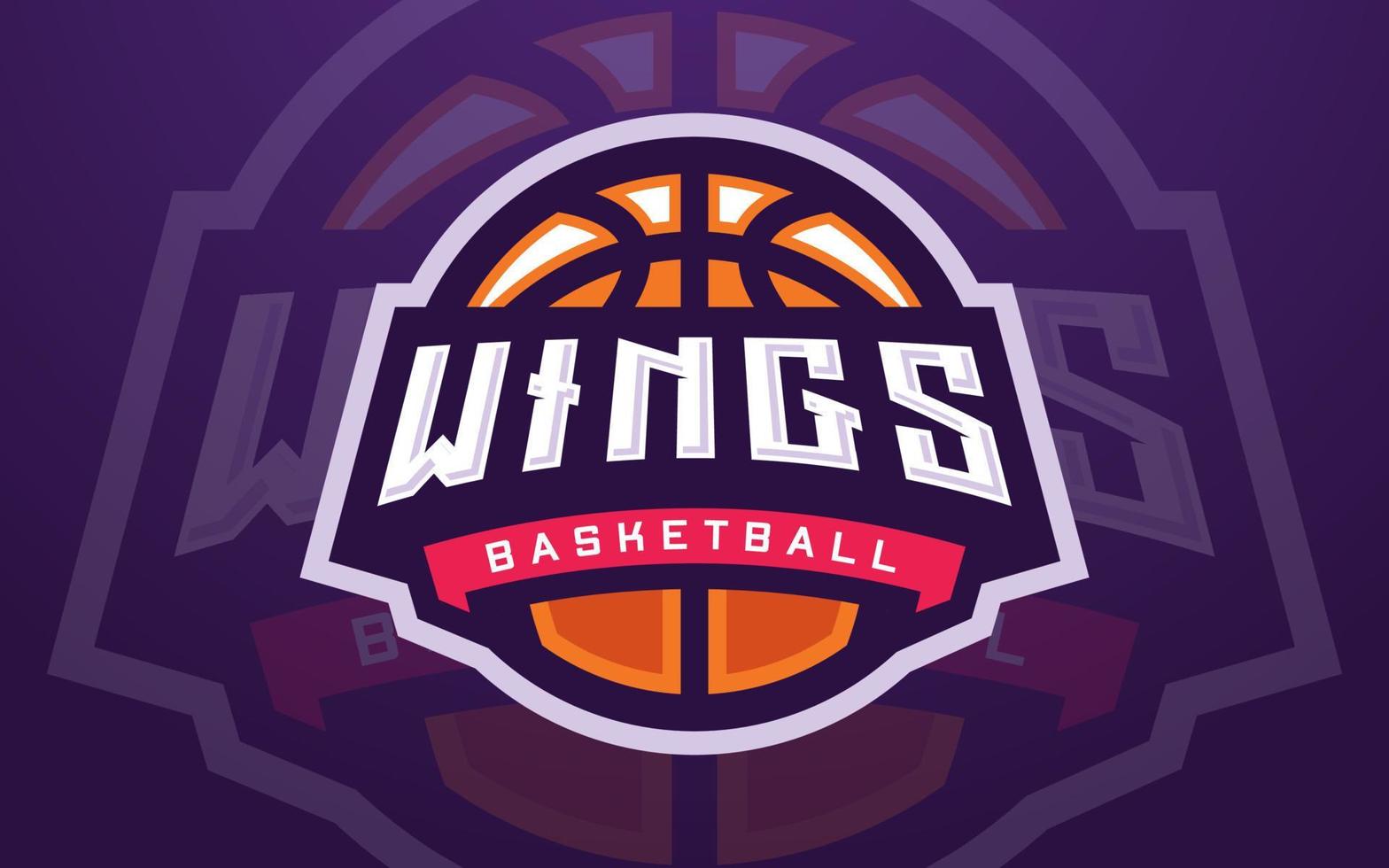 plantilla de logotipo de club de baloncesto para equipo deportivo y torneo vector