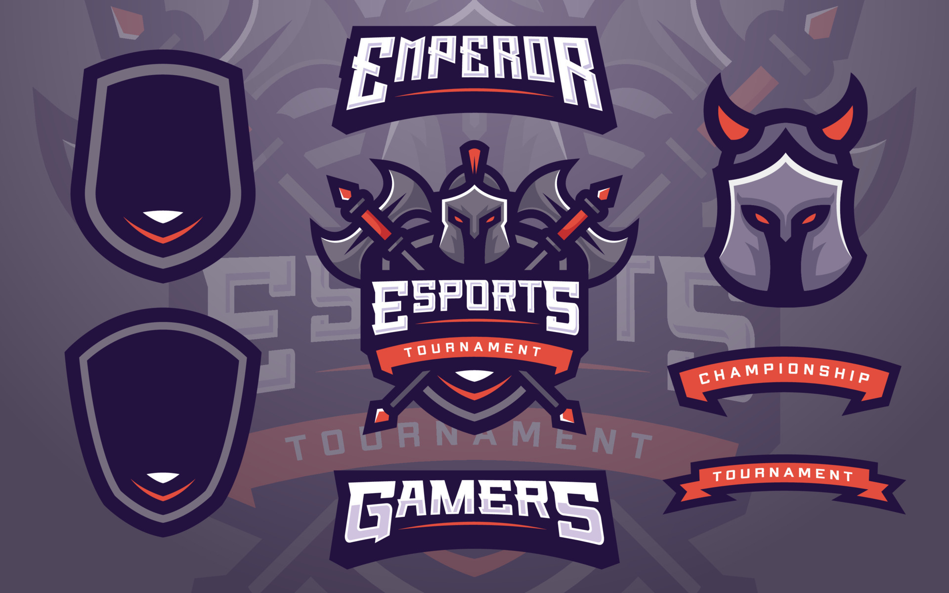 Free Vector  Detailed esports gaming logo