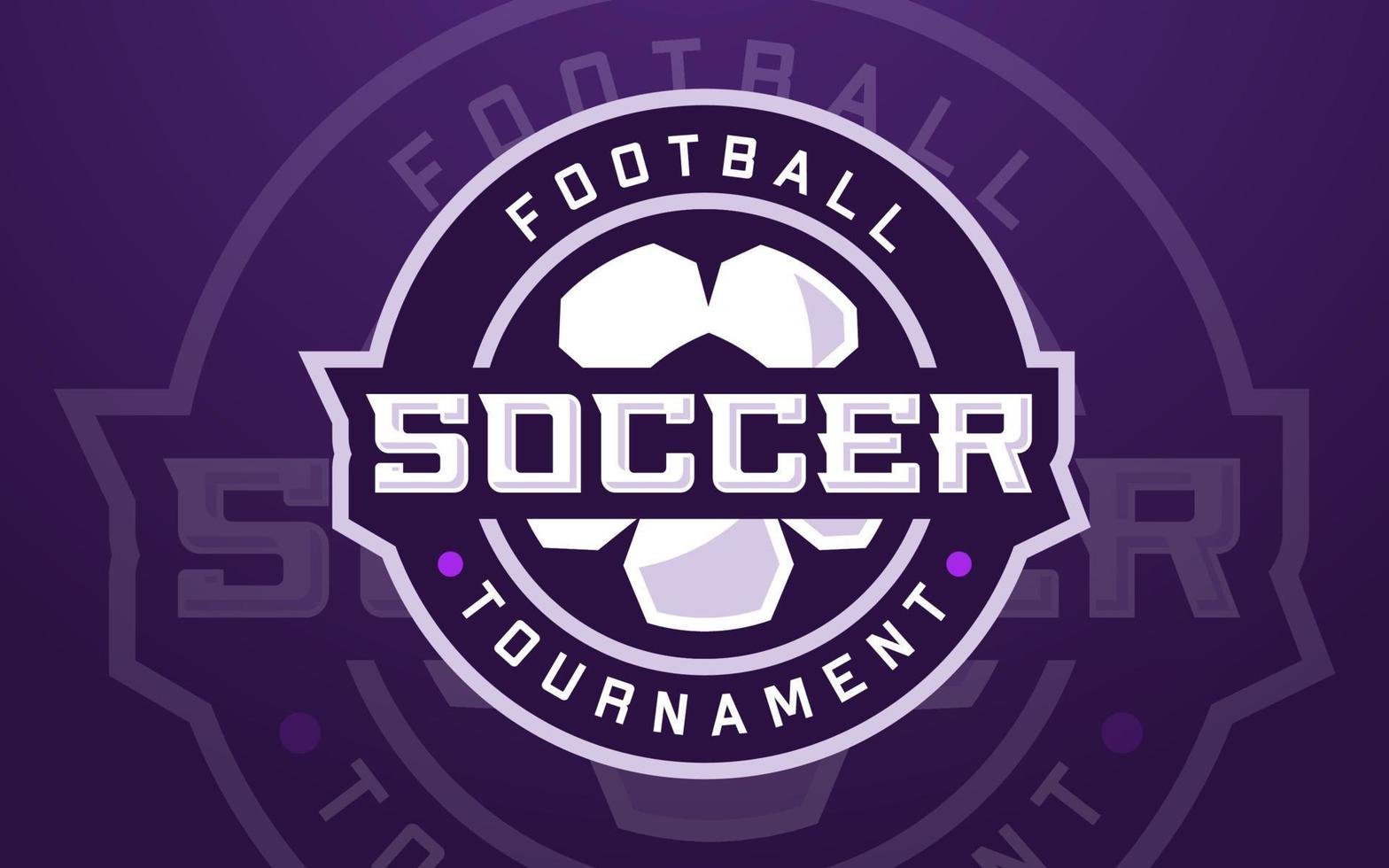 plantilla de logotipo de club de fútbol profesional para equipo deportivo y torneo vector