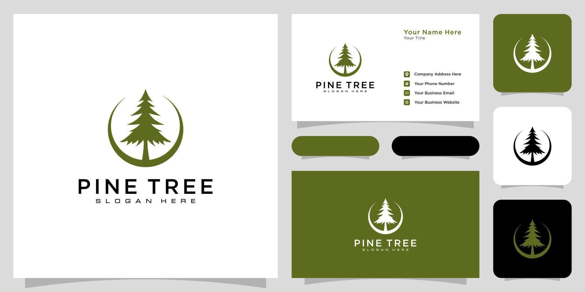 pine tree icon illustration isolated vector sign symbol