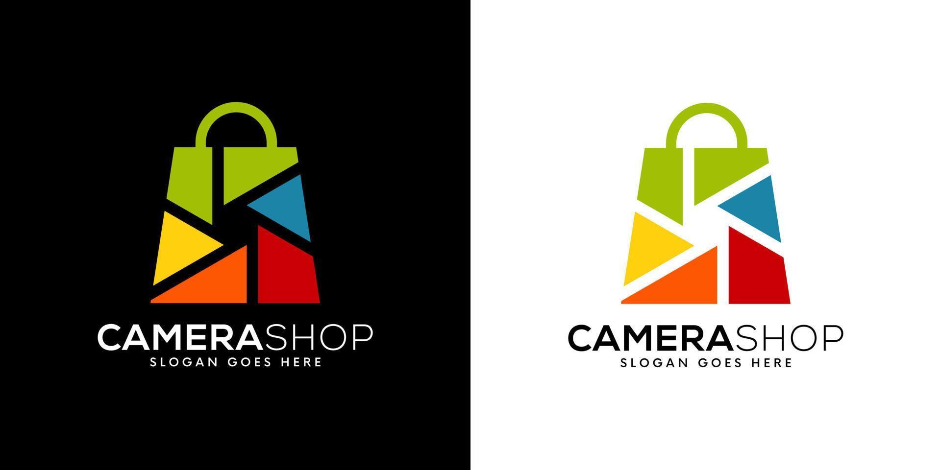 camera shop logo vector design