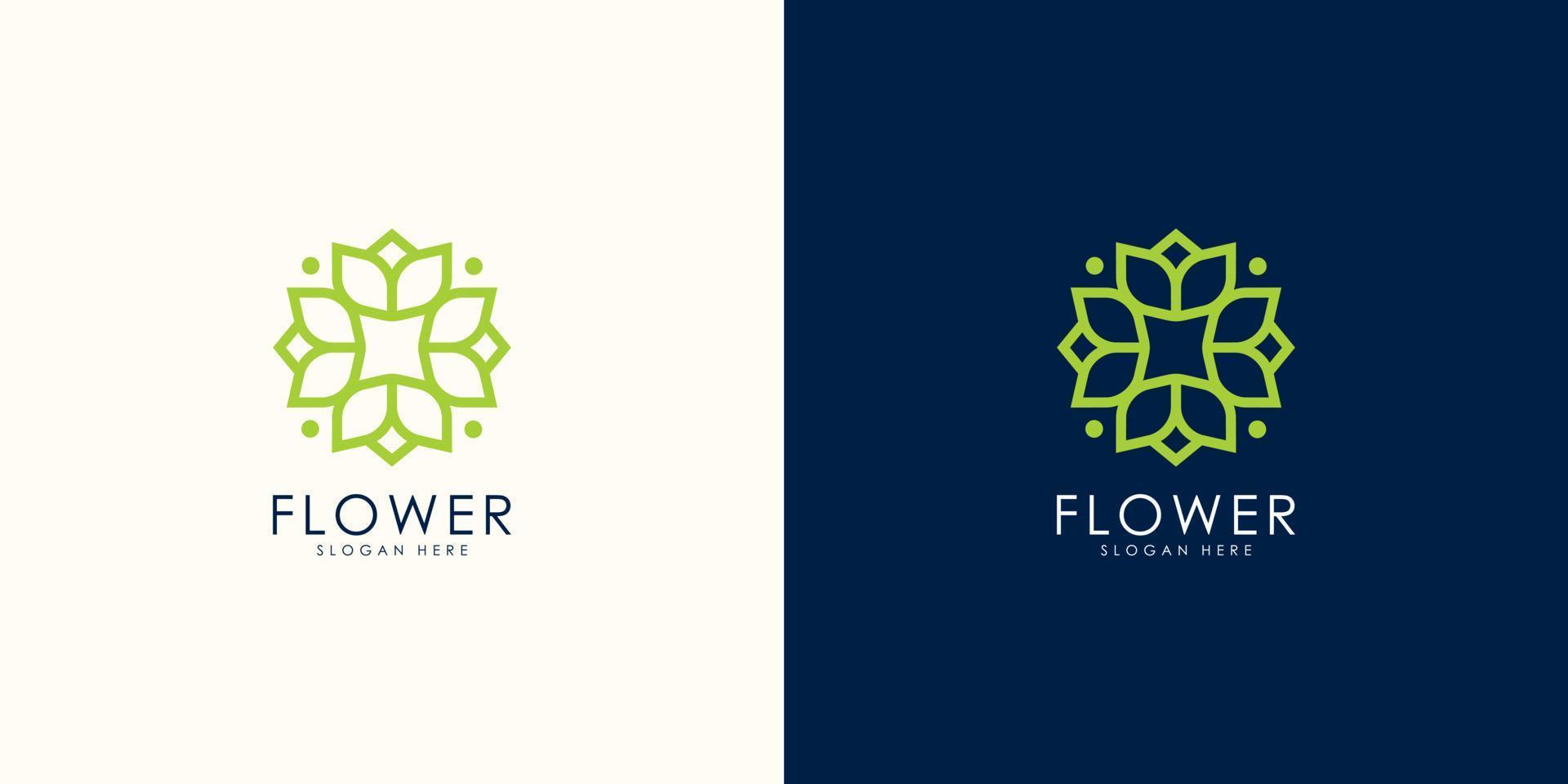 nature flower logo premium vector