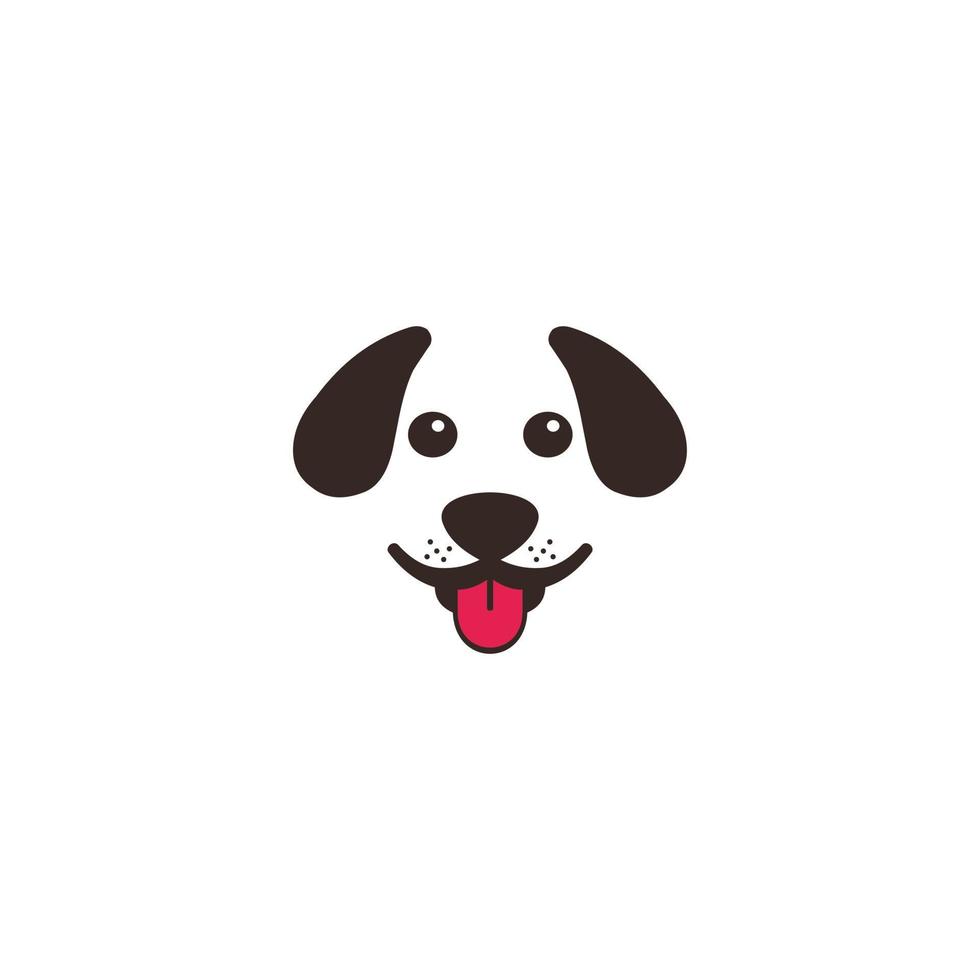 Dog head logo - vector illustration
