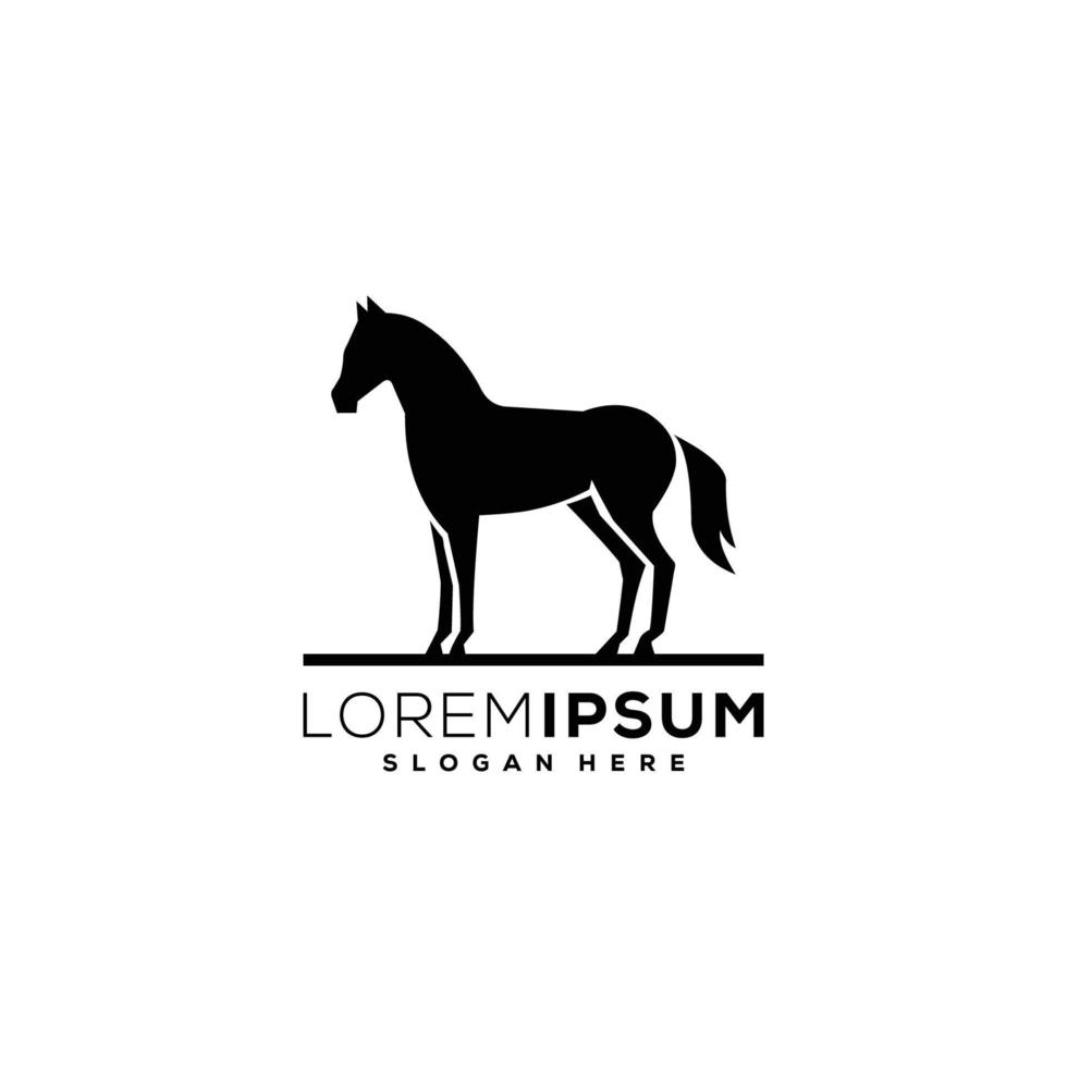 diseño de vector animal de logotipo de caballo