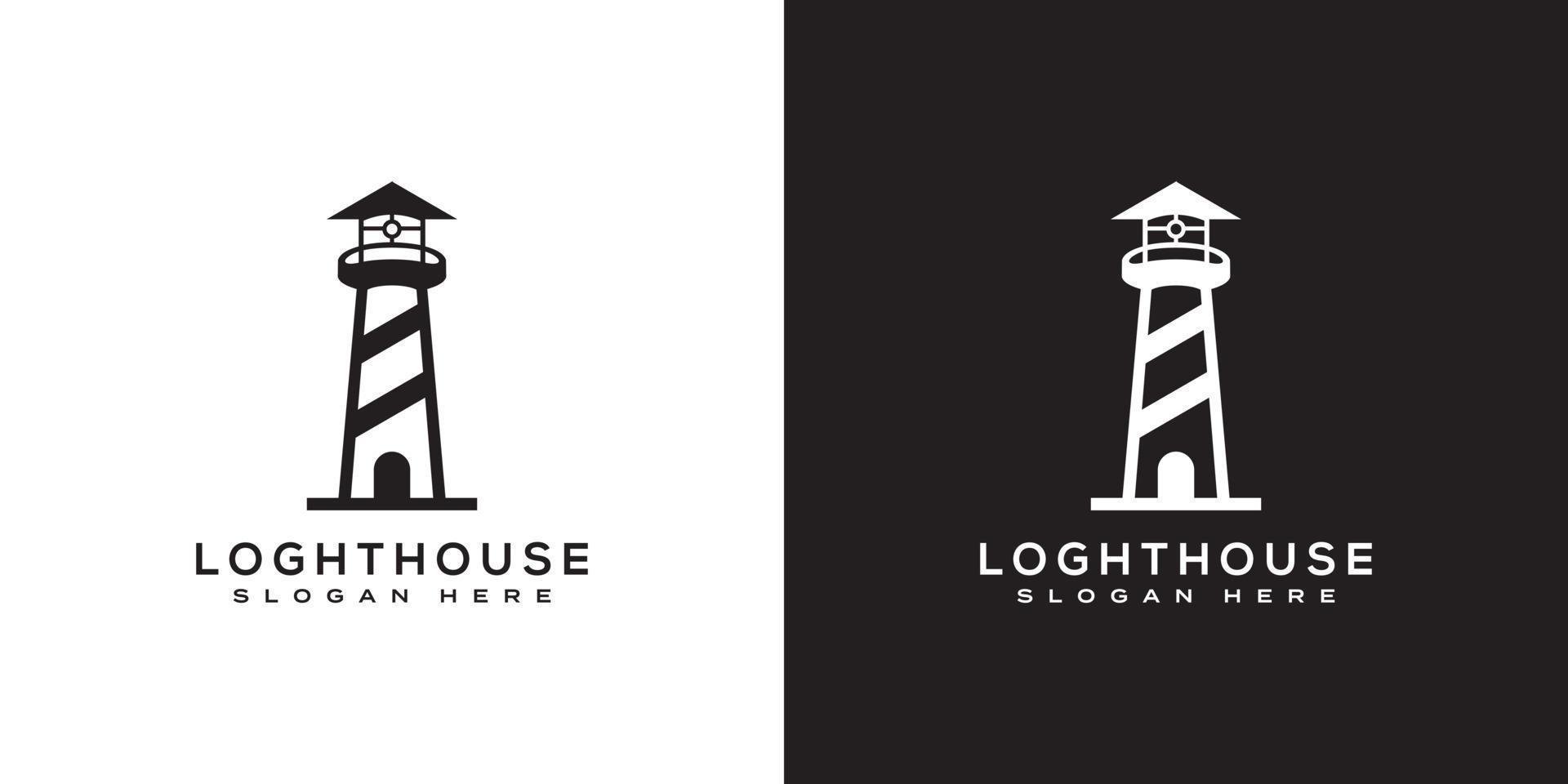 lighthouse logo vector design template