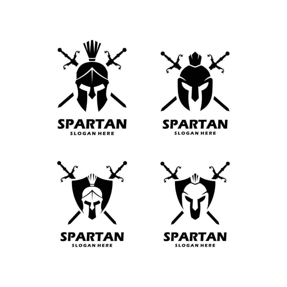 diseños vectoriales de logotipo espartano vector