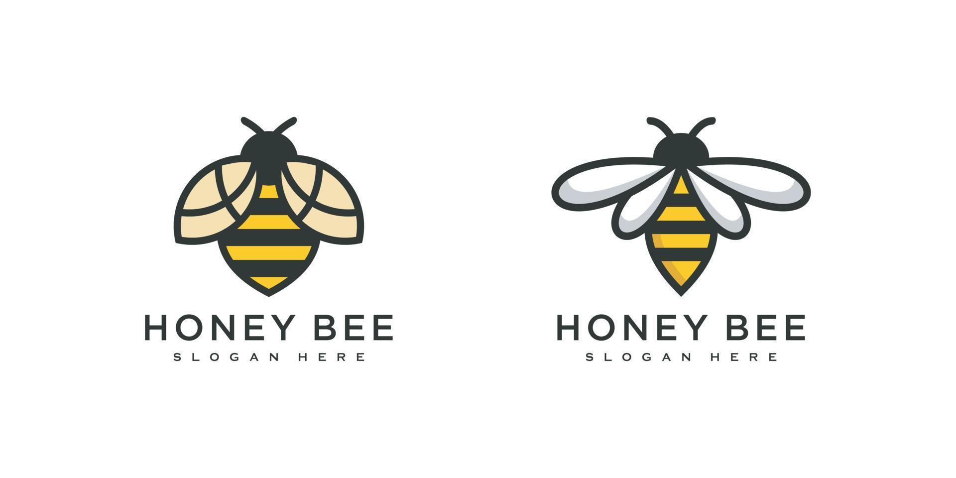 honey Bee animals logo vector