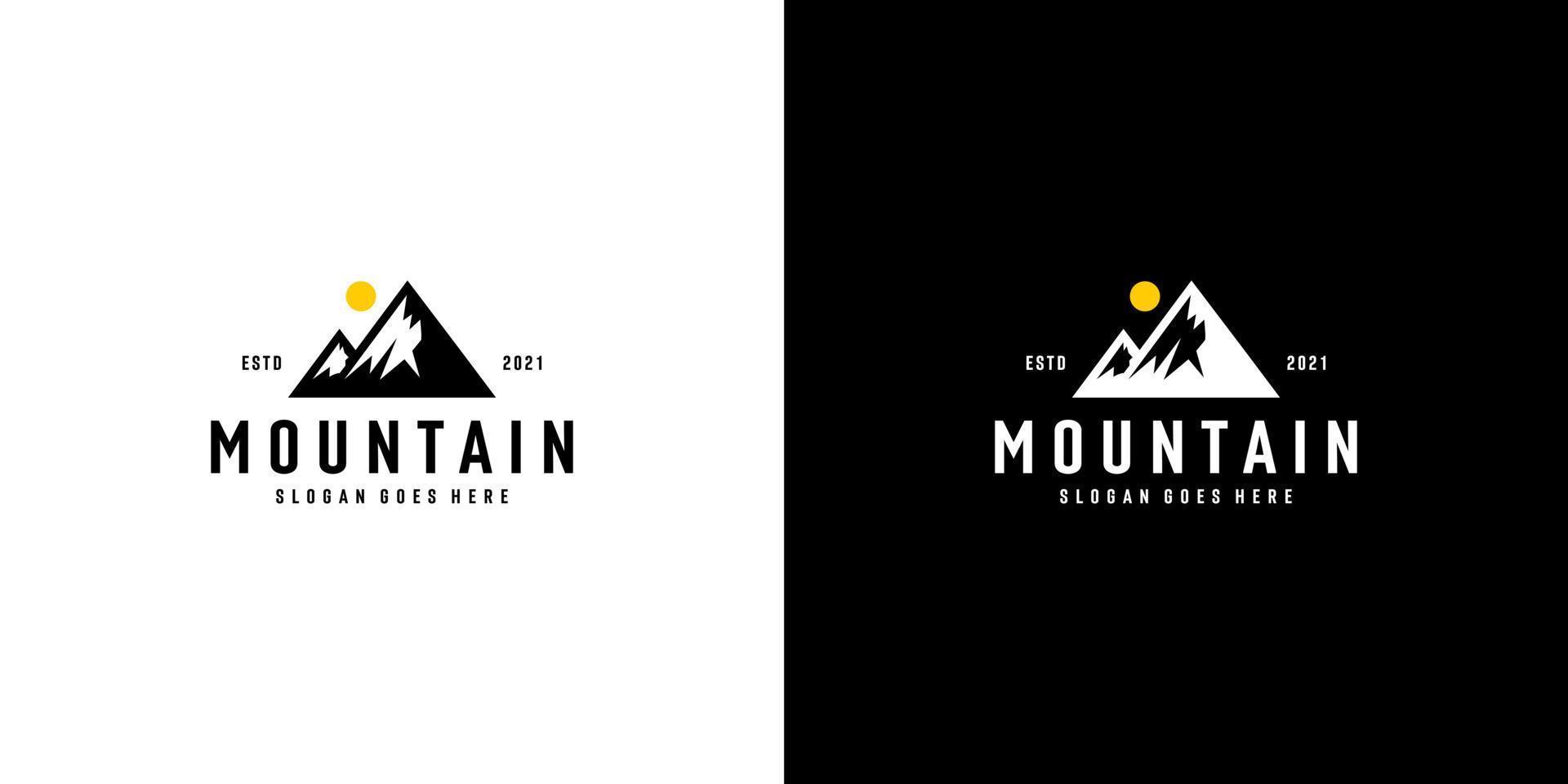 mountain logo vector design emblem