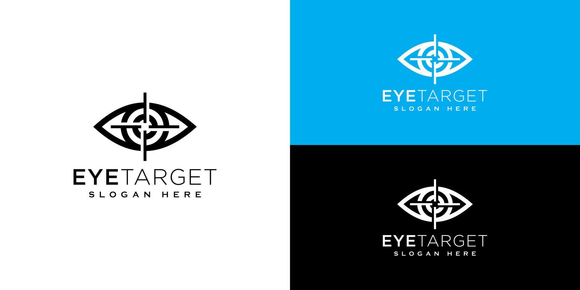 eye target logo design vector template