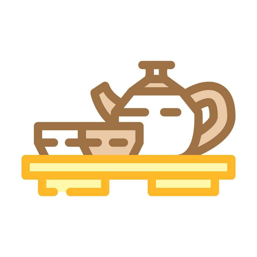 tea chinese color icon vector illustration