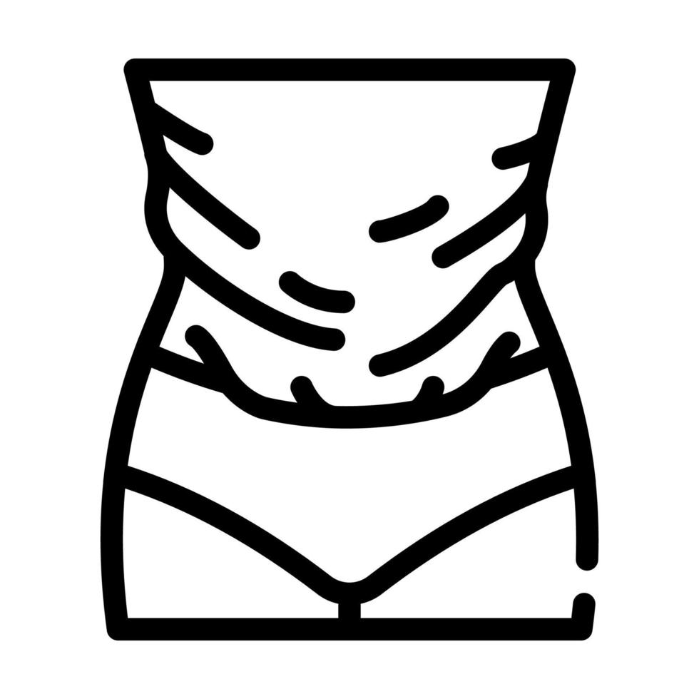 stretched skin line icon vector illustration flat