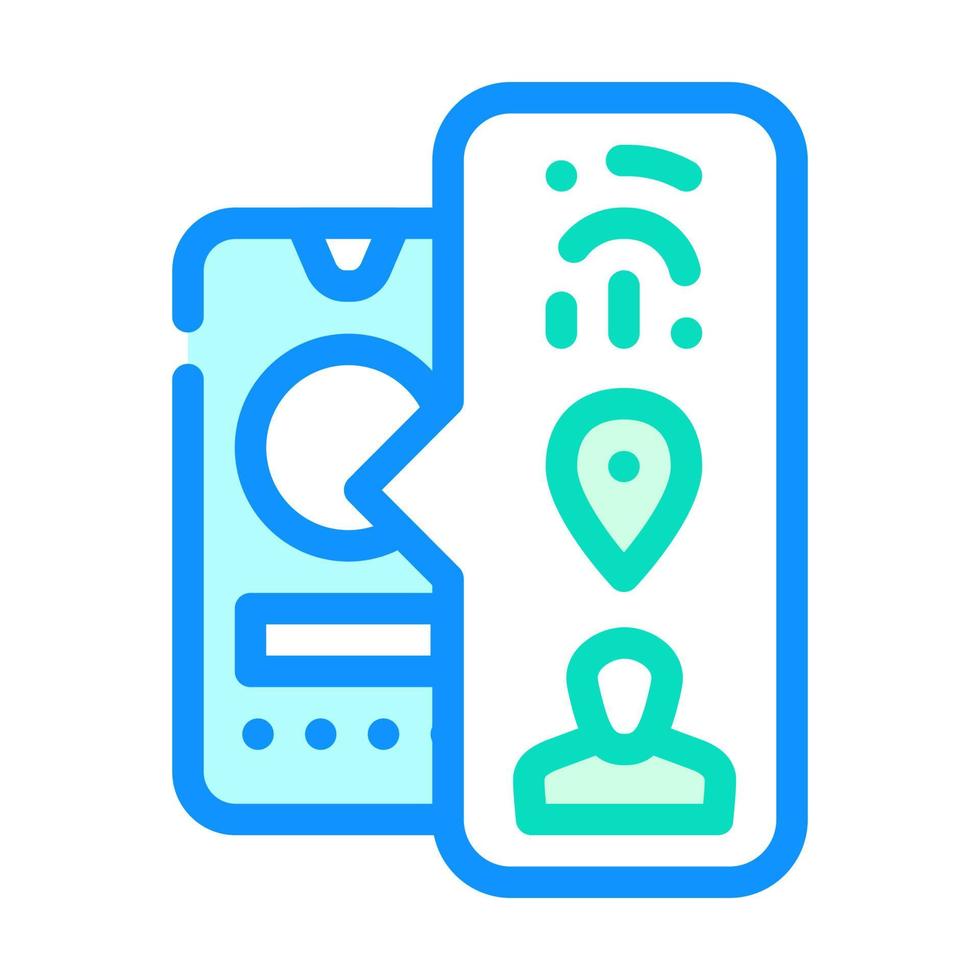 biometric data color icon vector illustration line