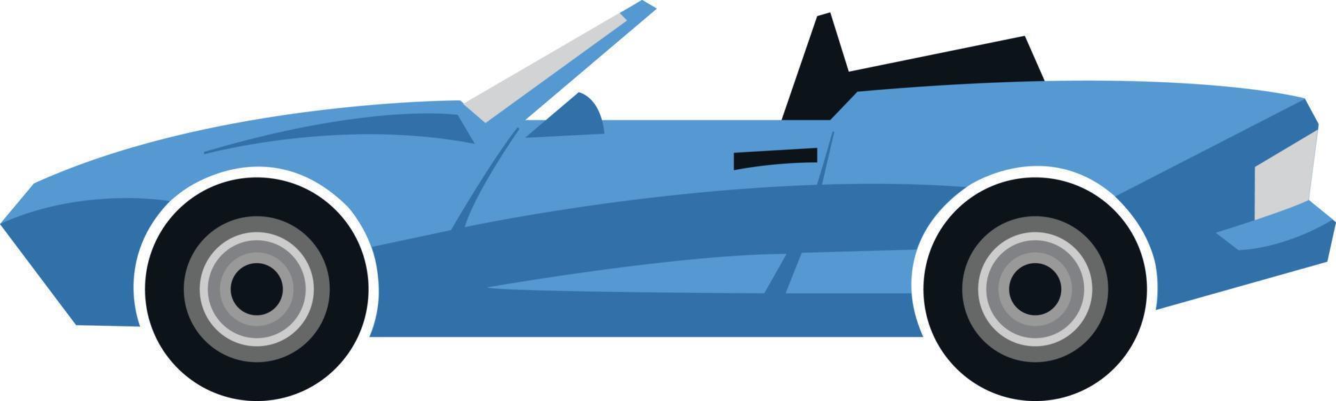 vector de coche azul sobre fondo blanco. coche sedán, coche universal, hatchback, coche suv, automóvil y taxi para dibujos animados en 3d.