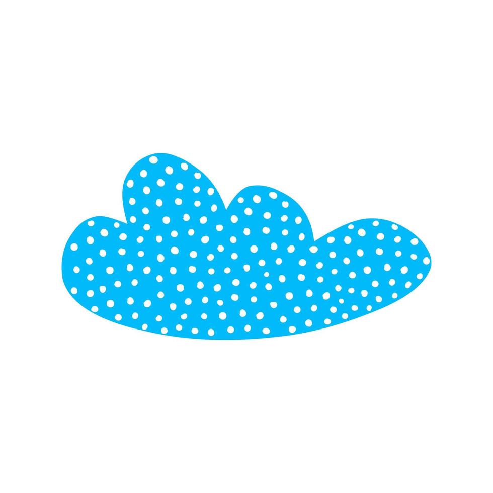 Colorful bright blue cloud with dots vector