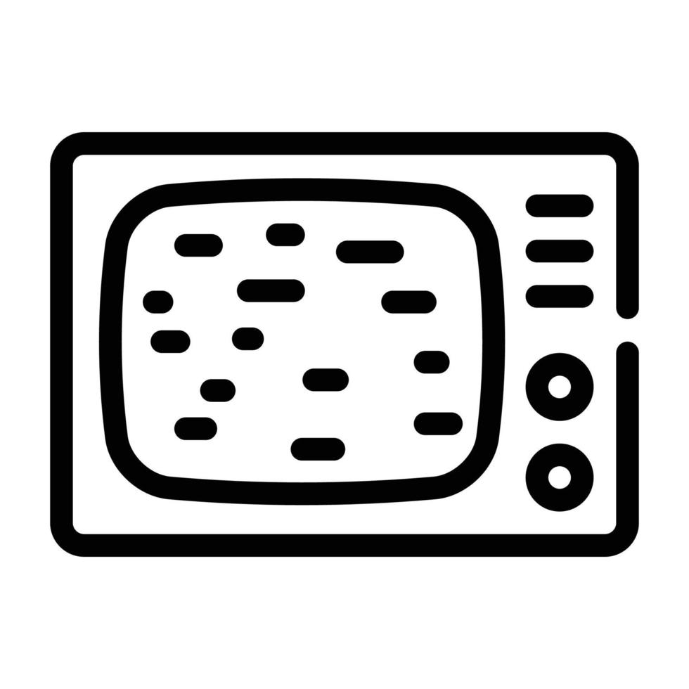 signo de ilustración de vector de icono de línea de tv vintage