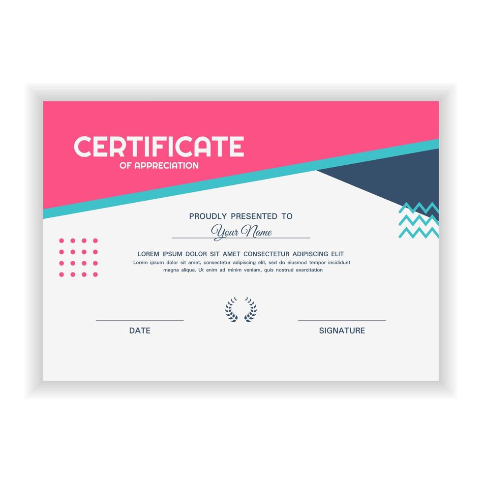 Creative Certificate of Appreciation Award Template vector