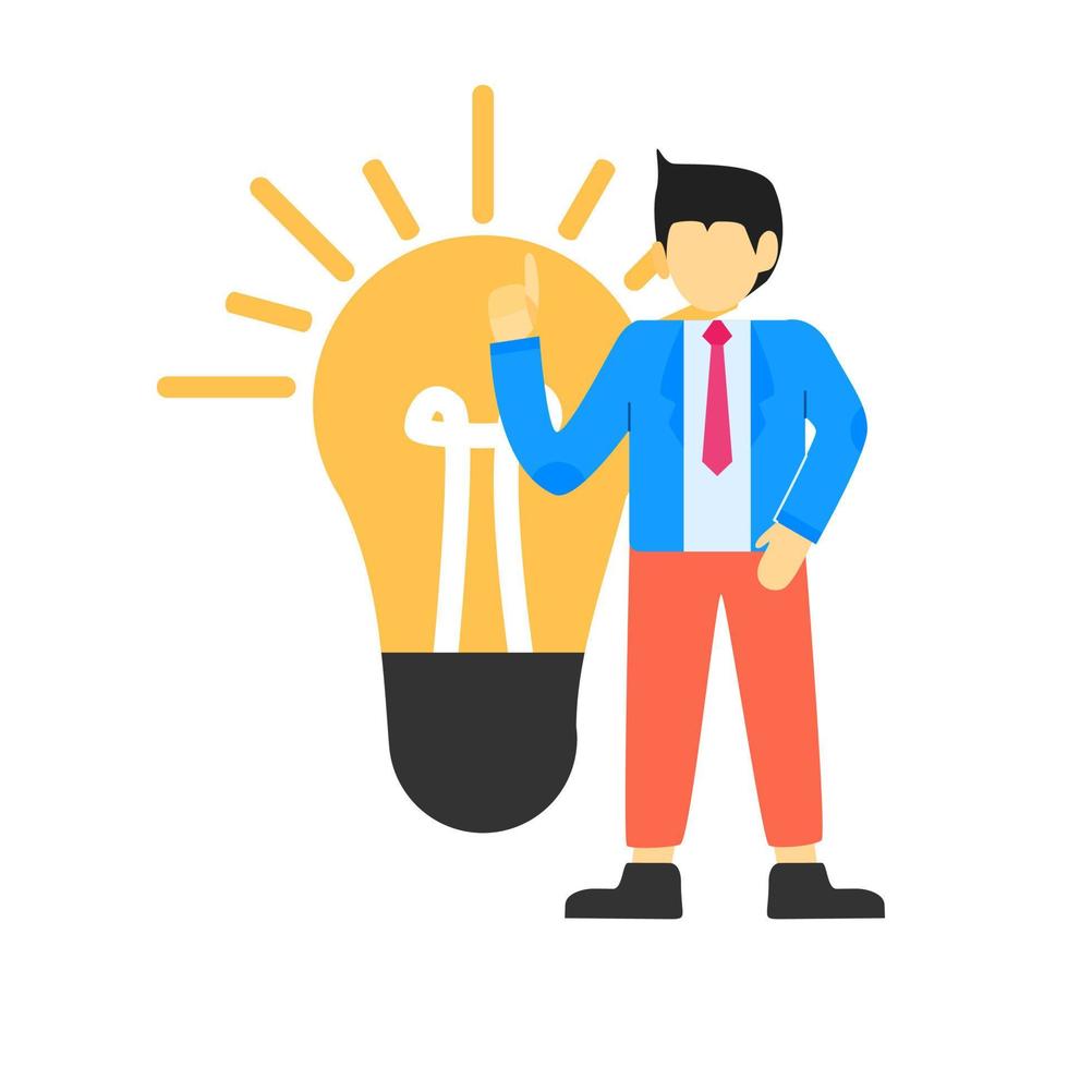 Businessman character. Vector illustration. Flat design style