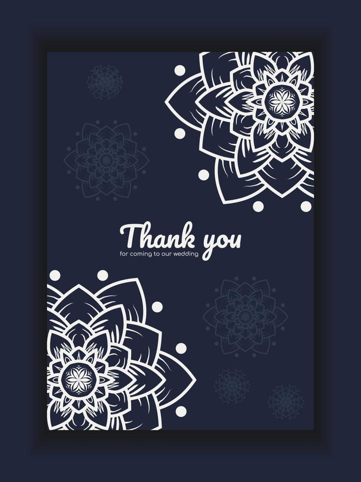 set cover content wedding invitation card with mandala, abstract frame background decoration ornament mockup greeting celebration rustic template vector illustration