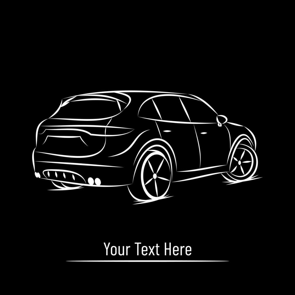 Car Garage Silhouette Logo Vector Design Illustration