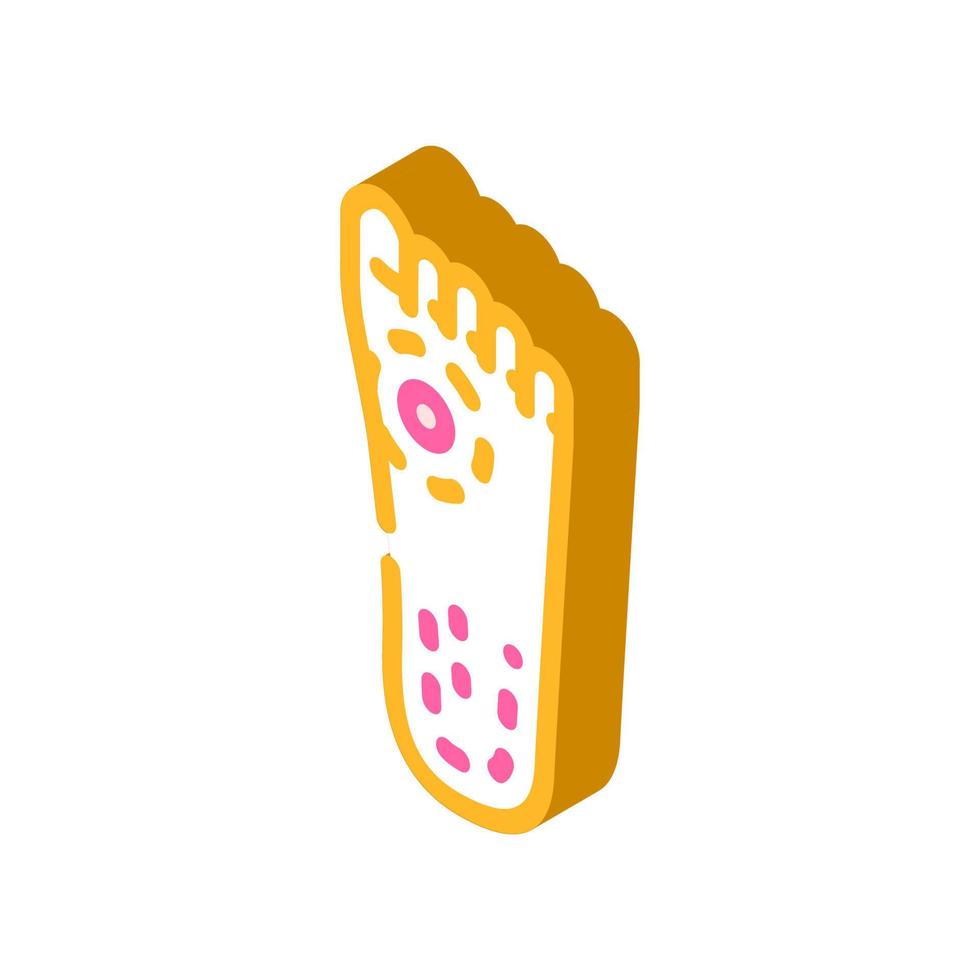 callus on foot isometric icon vector illustration