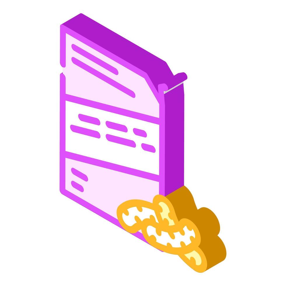 corn sticks snack isometric icon vector illustration