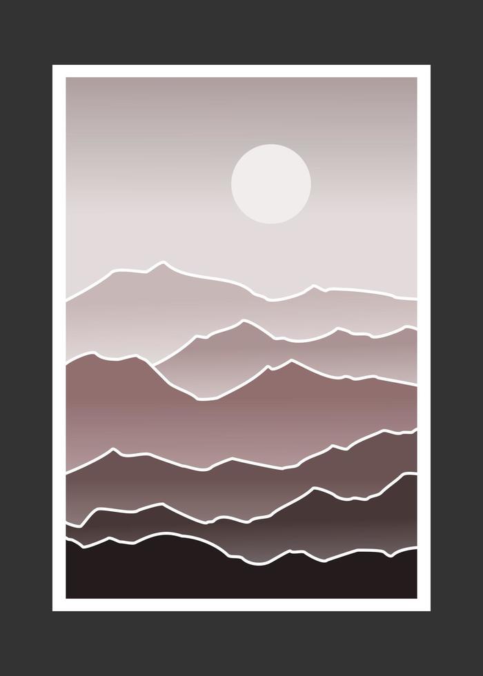 pintura de montaña abstracta, fondo abstracto, vector premium