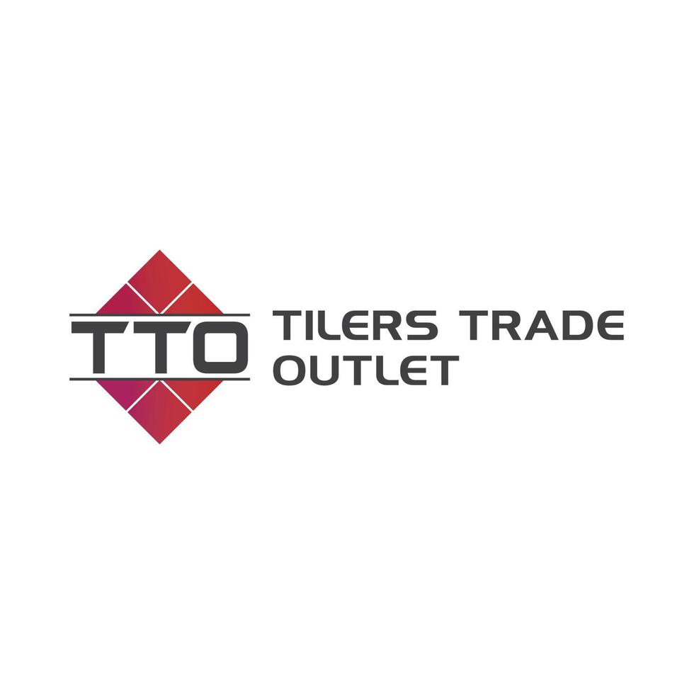 Tilers Trade Logo Concept, Simple Design, Real Estate, Developer Company, Red Maroon, Brown vector