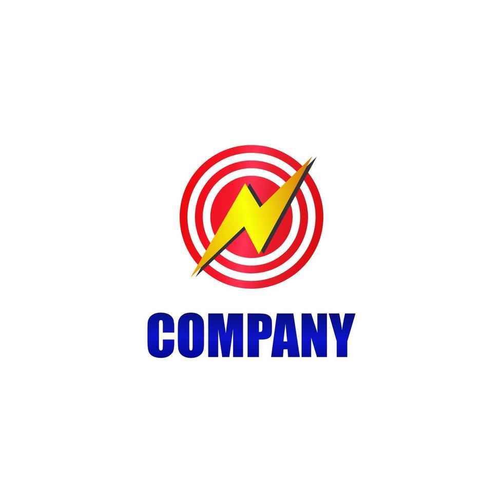 Big Watt, High Voltage, Lightning Bolt Icon, Circle energy and electricity Logo Concept, Electrical Power Logo Design Template vector