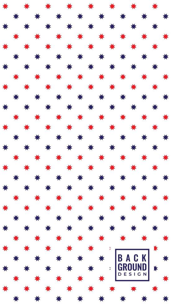 adorno abstracto con forma de estrellas octogonales. plantilla de diseño de fondo de portada de estilo americano. tema de color azul blanco rojo. ilustración vectorial vector
