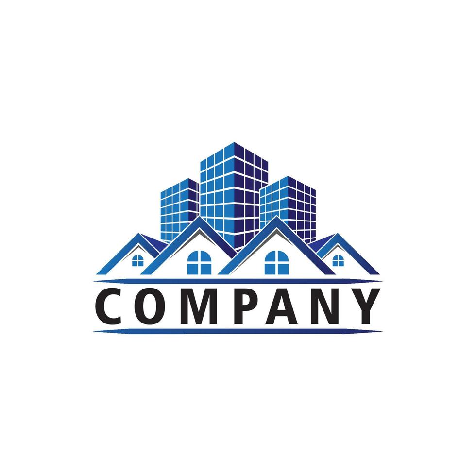 House and Building, Real Estate Logo Design Template 7996586 Vector Art ...