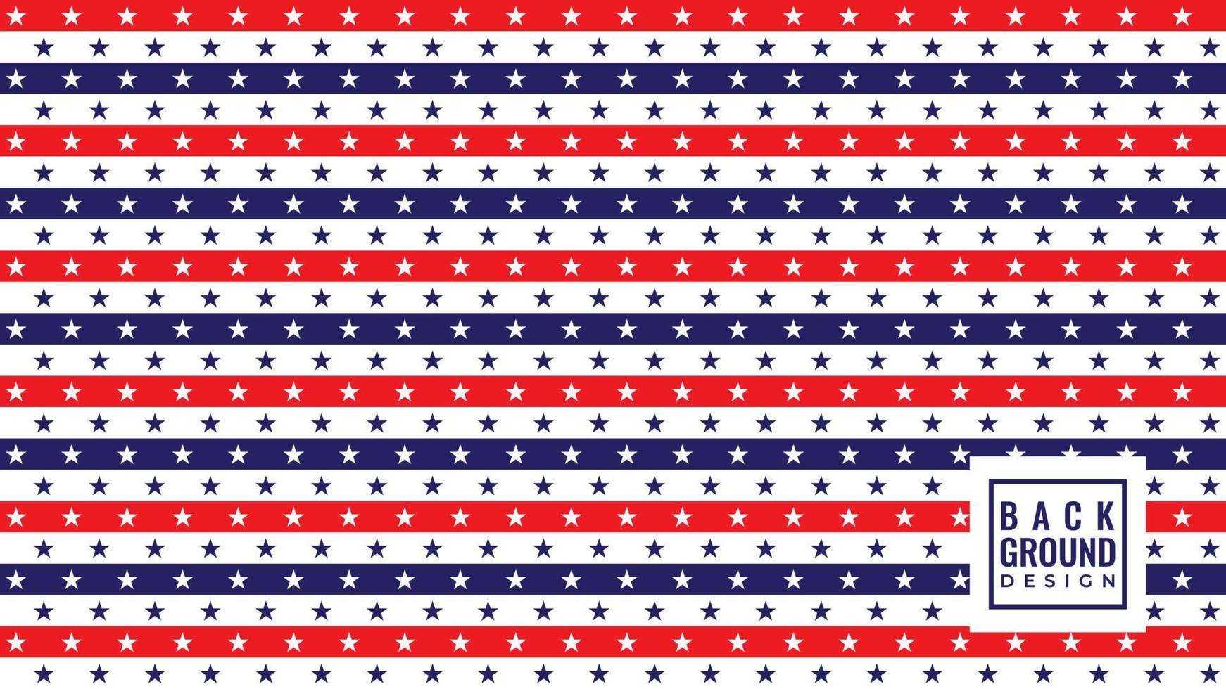 Horizontal line with stars ornament. American background design template. Red White Blue Color Theme. Vector Illustration.
