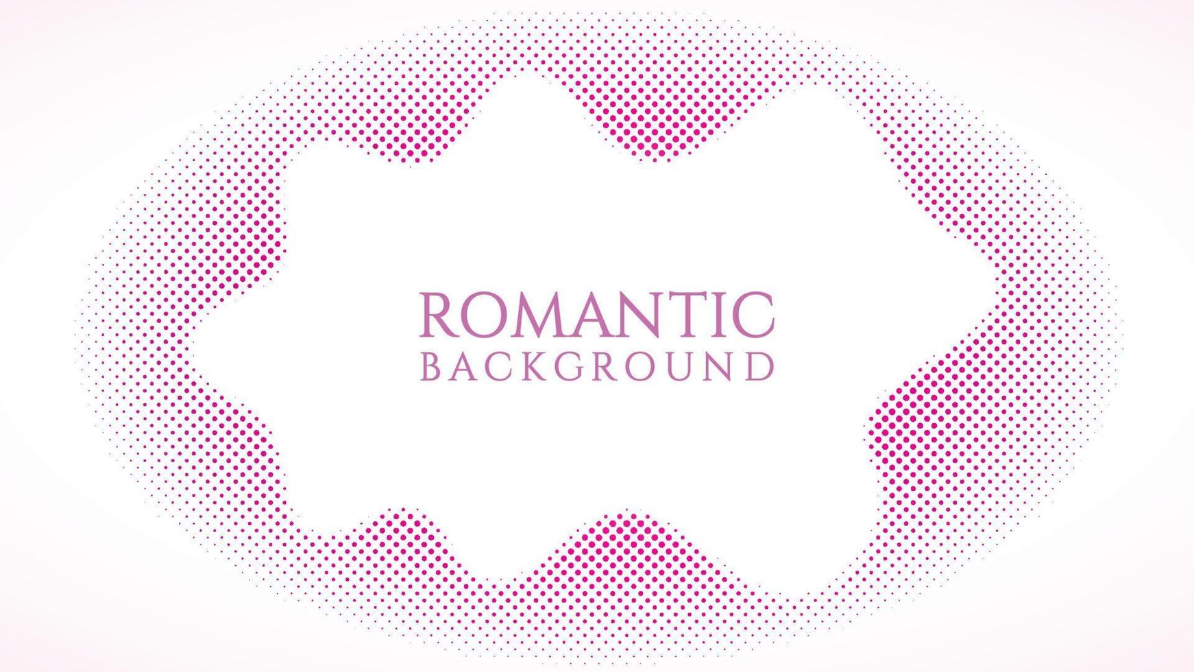 Halftone Frame Background Design Template, Pop Art, Abstract Dots Pattern Illustration, Retro Texture Element, Rounded Shape, Pink Violet Gradient, Romantic Color, Valentine Day, Polka-dotted vector
