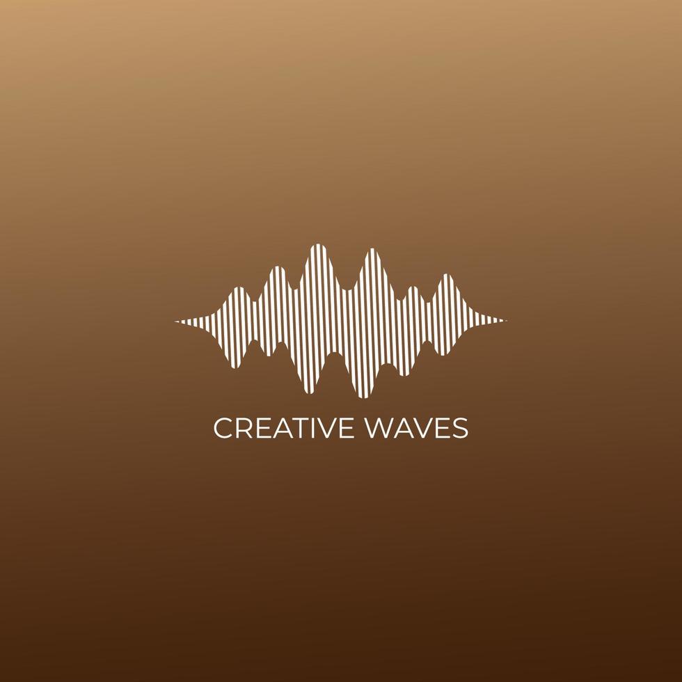 diseño de logotipo de onda de sonido líquido, plantilla de diseño de audio, vector de logotipo musical, ondas creativas