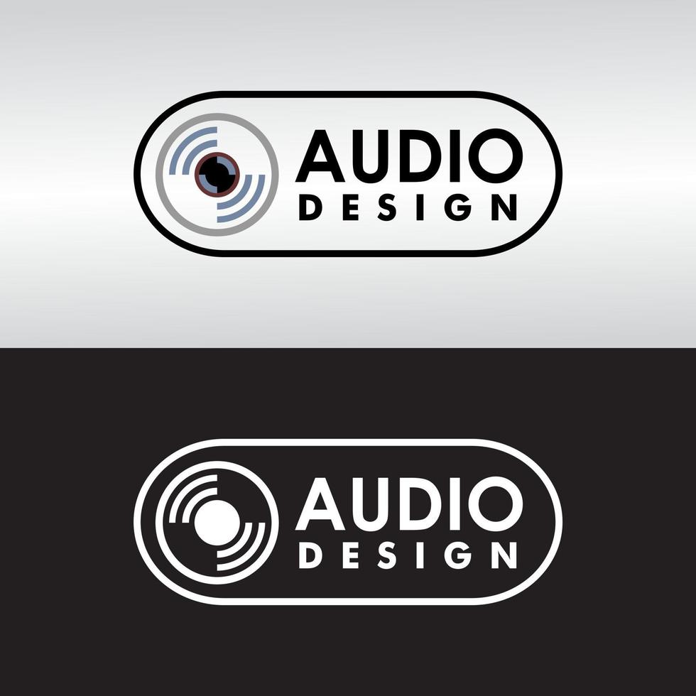 concepto de logotipo de diseño de audio, plantilla de diseño de audio vector