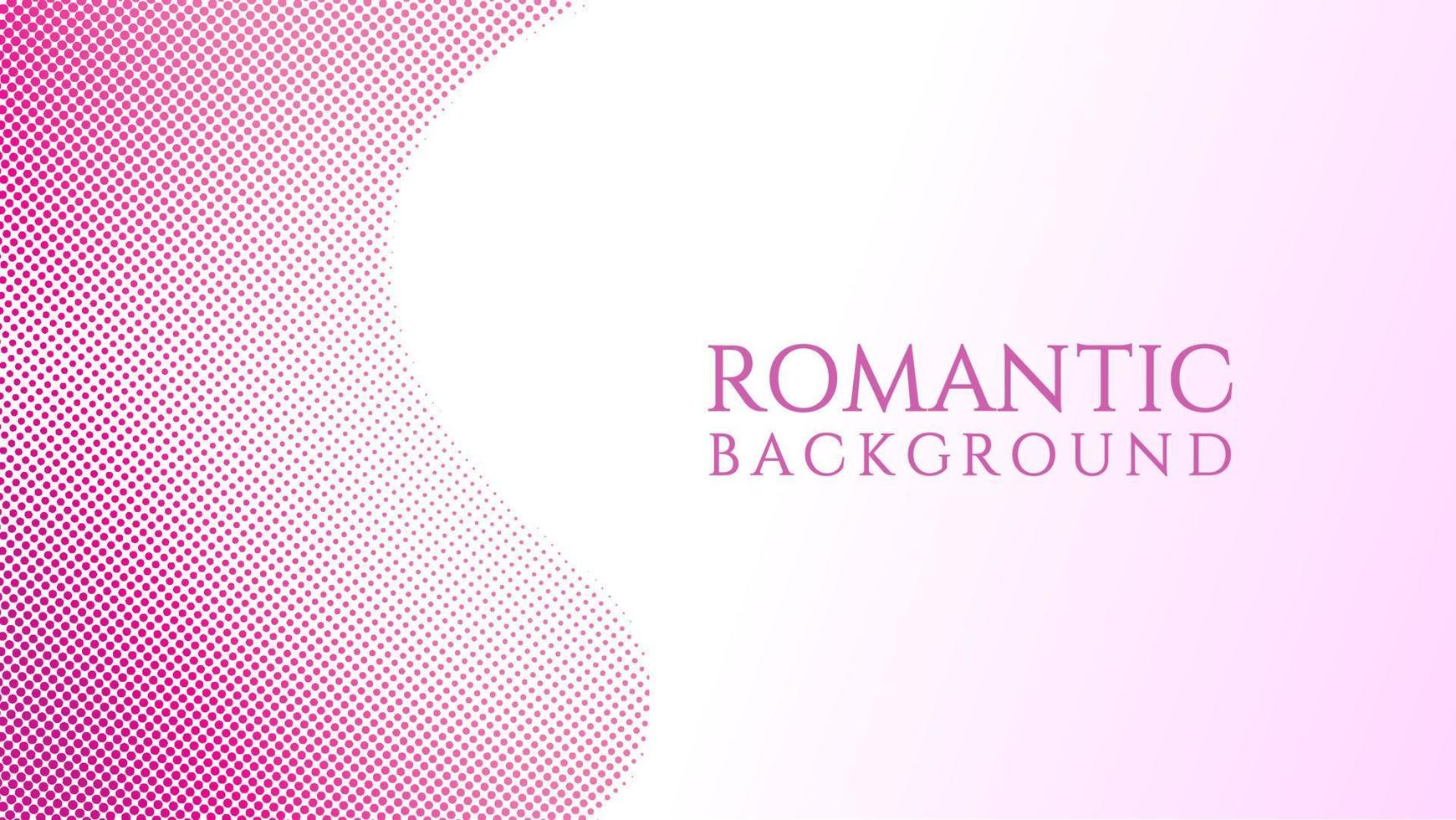 plantilla de diseño de fondo de medio tono, ilustración de patrón de puntos abstractos, elemento de textura retro, gradación violeta rosa, color romántico, día de San Valentín vector