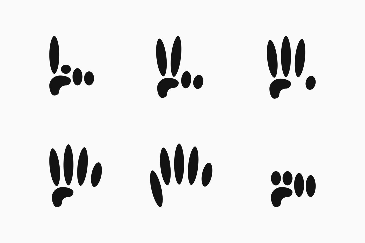 six finger symbol illustration. simple, flat, silhouette and clean logotype. suitable for logo, icon, and sign vector