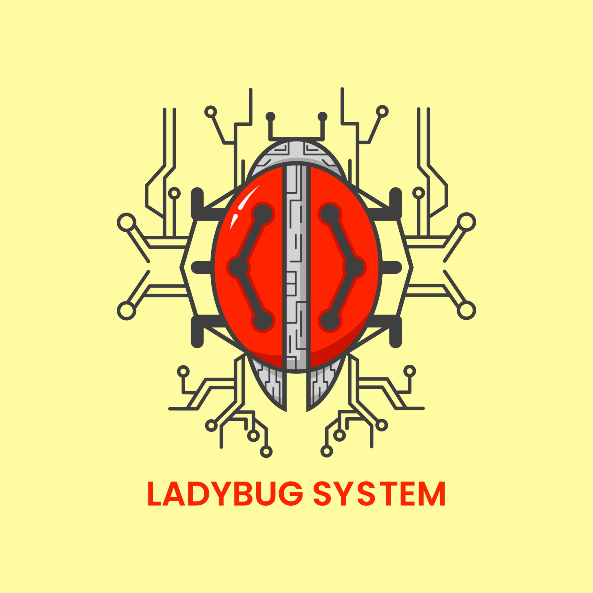 ladybug system logo concept. unique, insect, and detailed ...