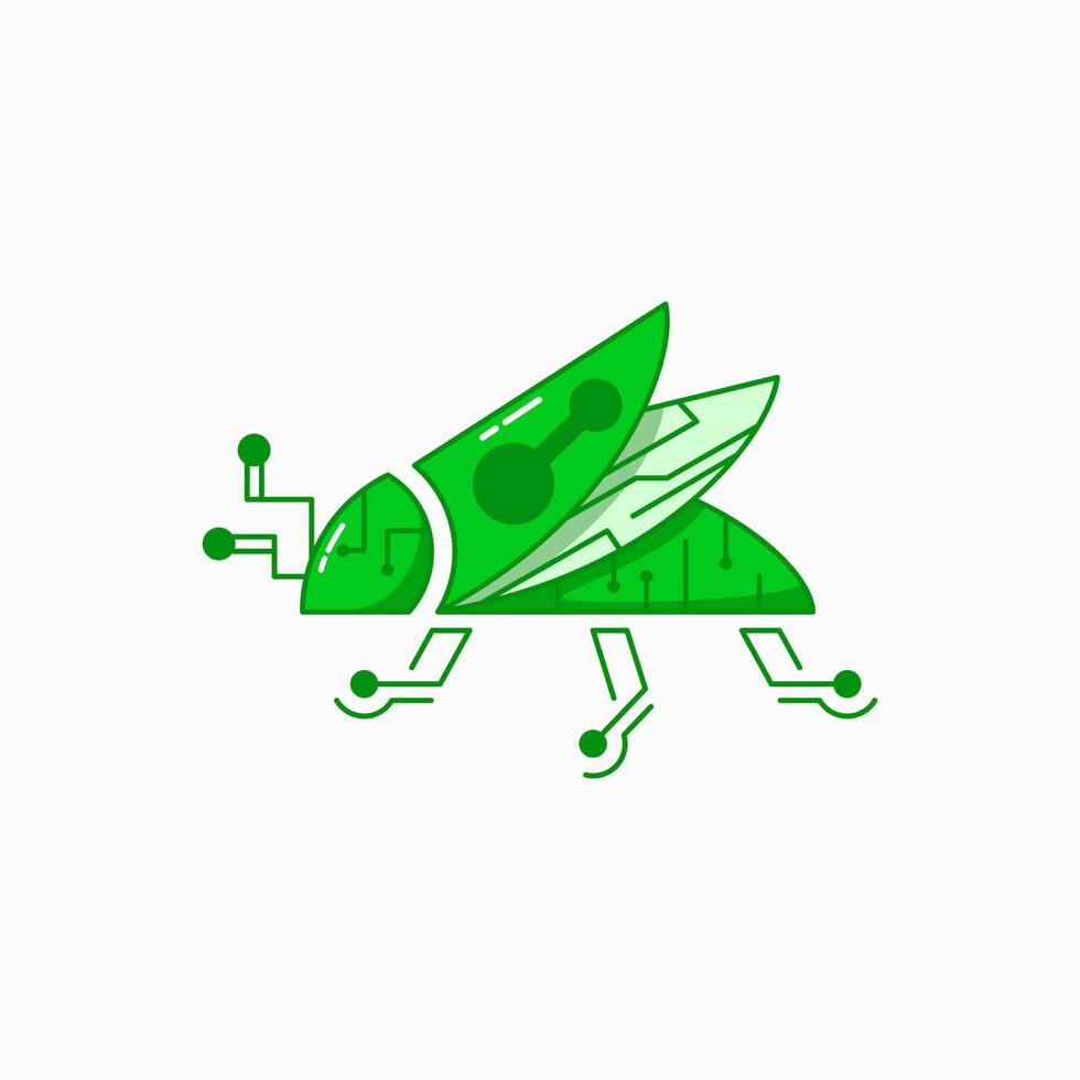 grasshopper tech logo concept. mascot, simple, flat and animal logotype. suitable for logo, icon, symbol and sign. such as connetion, antivirus, protection and insect logo vector