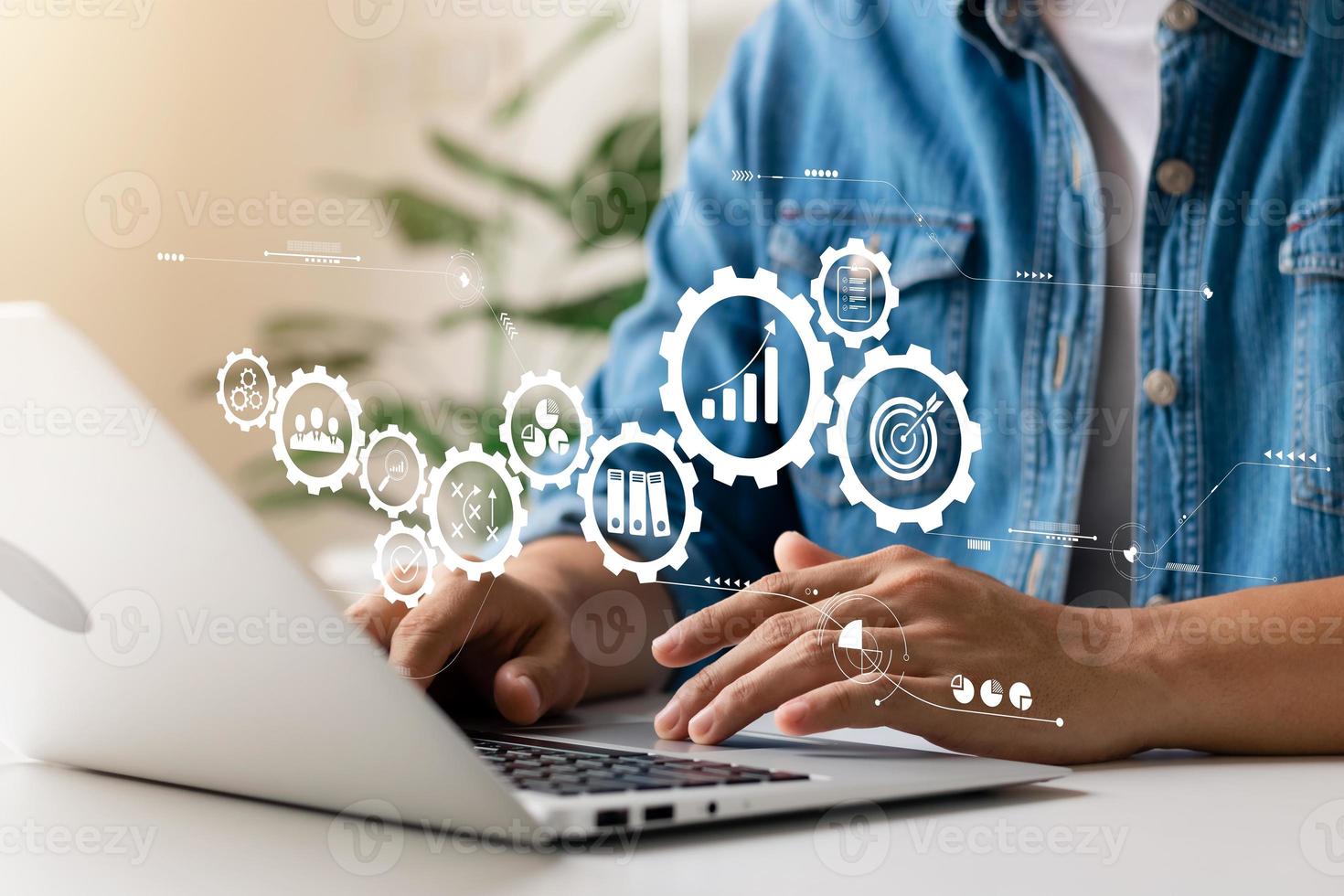 Business planning concepts, high-performance business processes and workflows and problem solving, quality control and long-term business evaluation tracking. photo