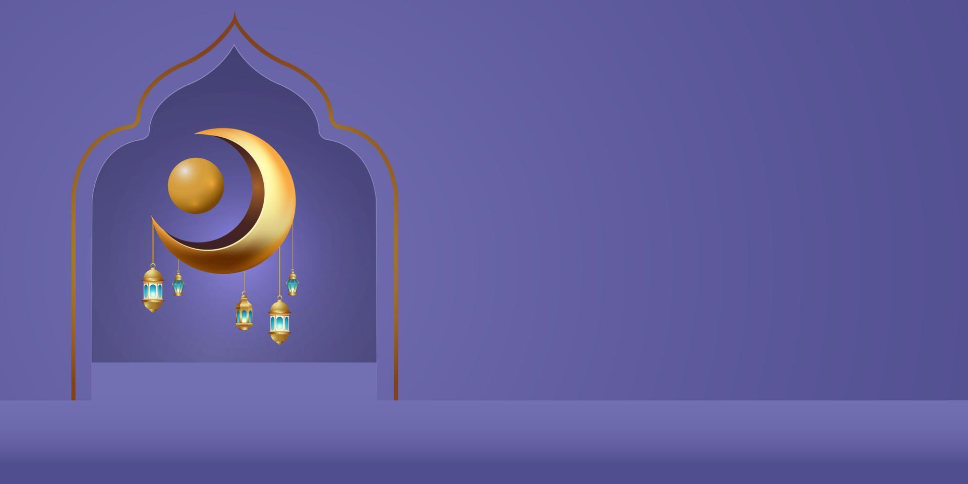 ramadan kareem banner background design illustration vector